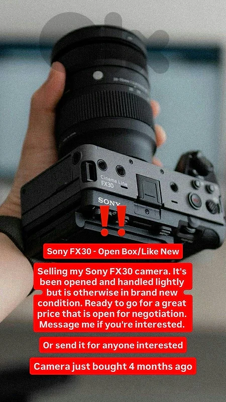 sony fx30 used like new