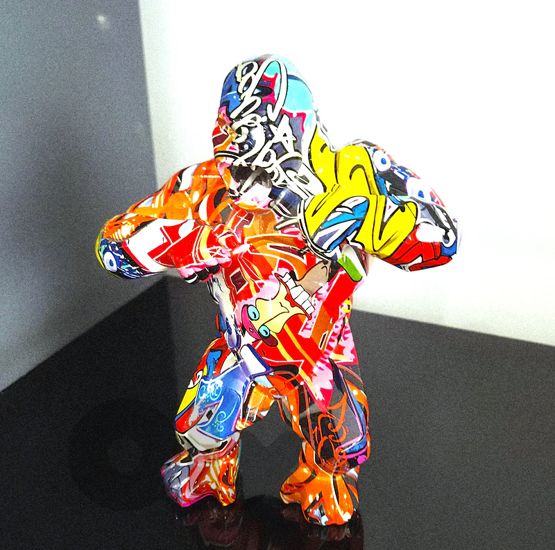 Gorilla - Fusion Graffiti Resin Sculpture Artwork
