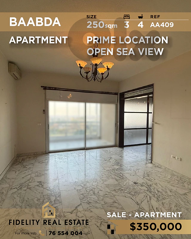Apartment for sale in Baabda AA409 شقة للبيع في بعبدا