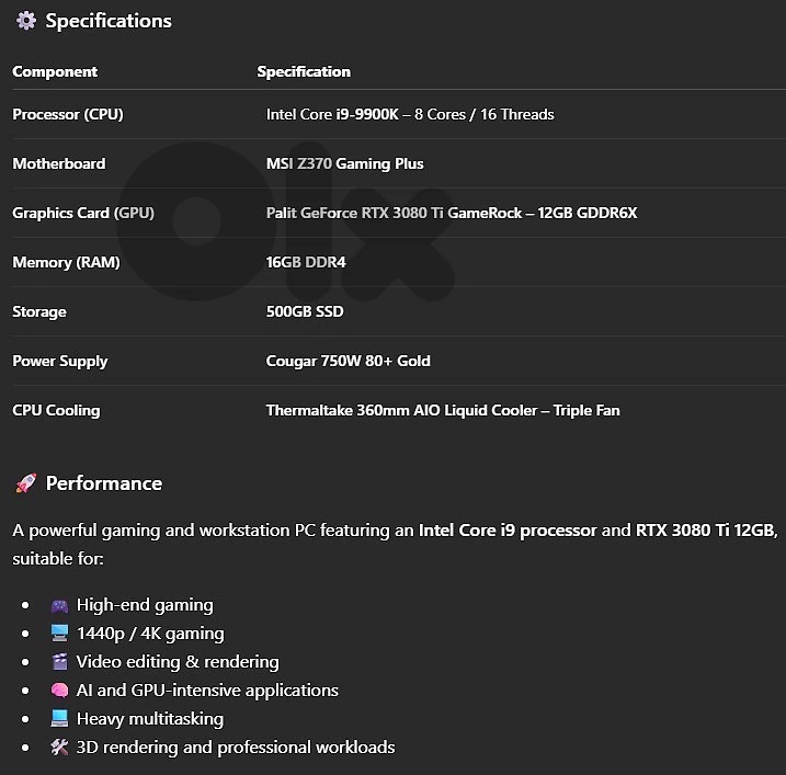 High-End Gaming PC High-End Gaming PC