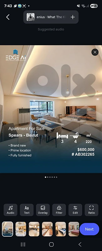Fully Furnished Apartment For Sale | Spears , Beyrout  #AB302265