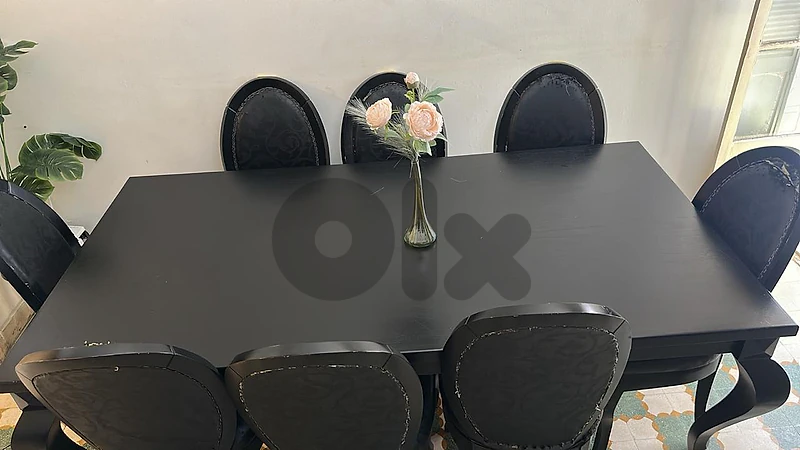 Dining table and 8 chairs