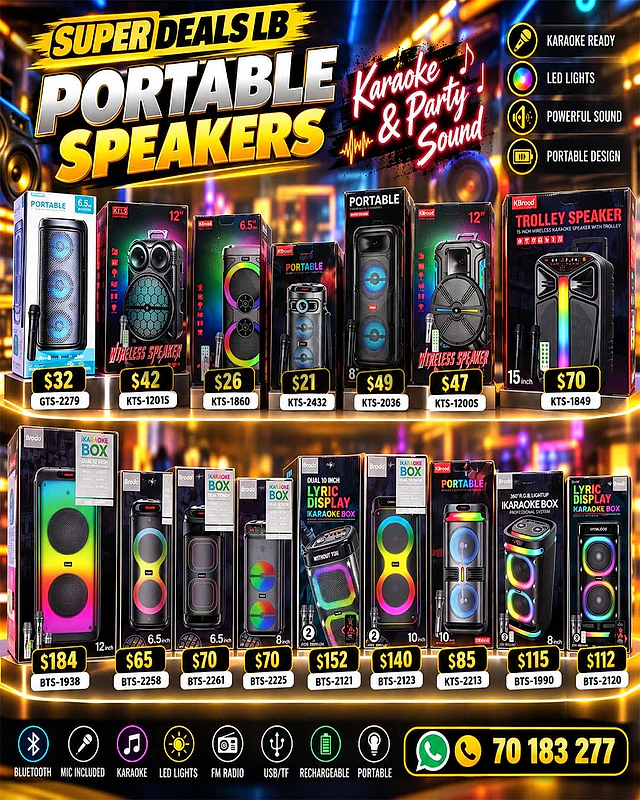 portable bluetooth & karaoke speaker