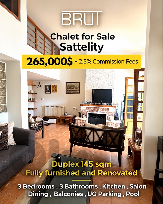 Amazing Duplex Chalet for Sale in Sattelity Resort Feitrun - 145 sqm