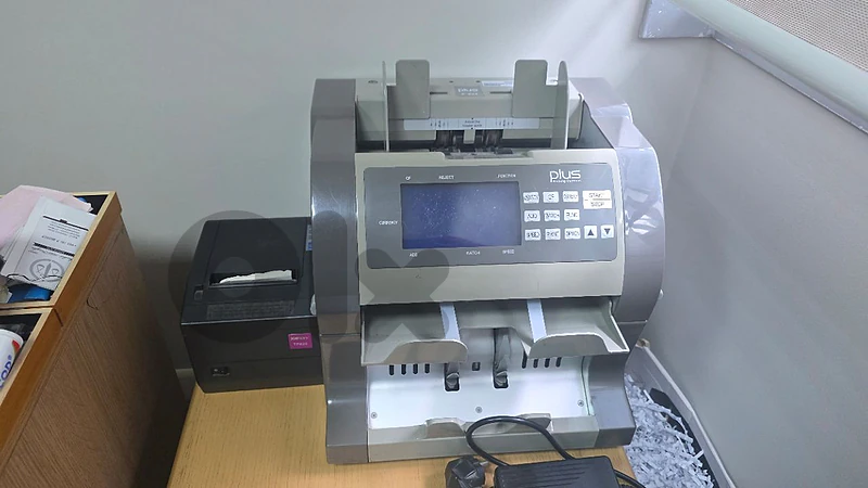 Professional Money Counter P-624 PLUS + Thermal Receipt Printer TP-820