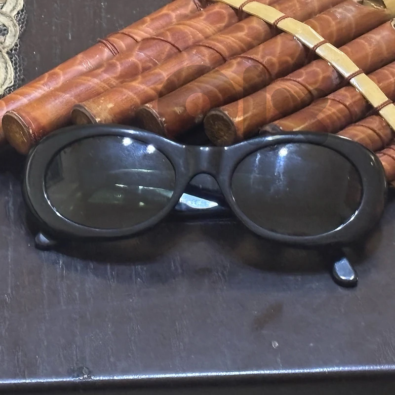 Vintage SFEROSOL PAT 1910 O20 Black Oval Frames Made in Italy