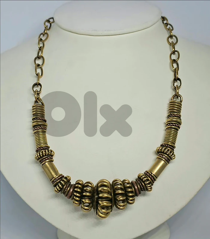 15$ Vintage Brass Statement Collar Necklace