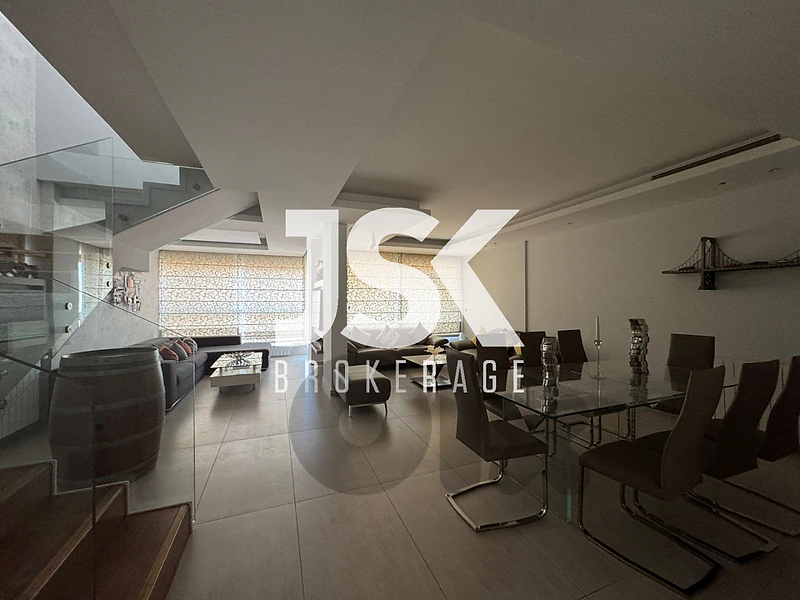 L18930  Furnished High-End Duplex With Terrace For Rent in Mansourieh