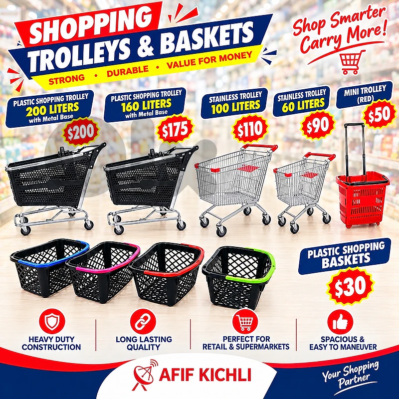 Trolleys-Basket for Supermarket-Buildings