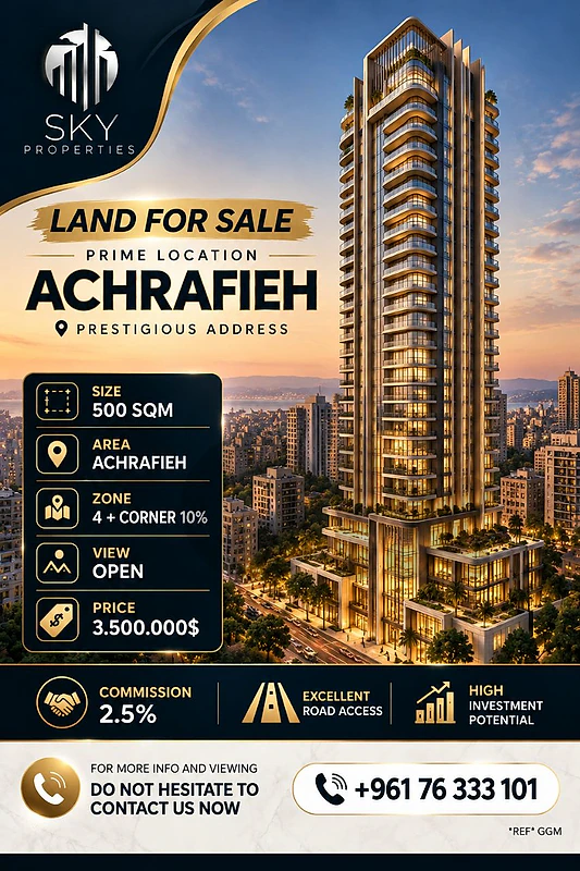 Mega Hot Deal | Achrafieh  | 500 Sqm | Zone 4 | 3.500.000 |