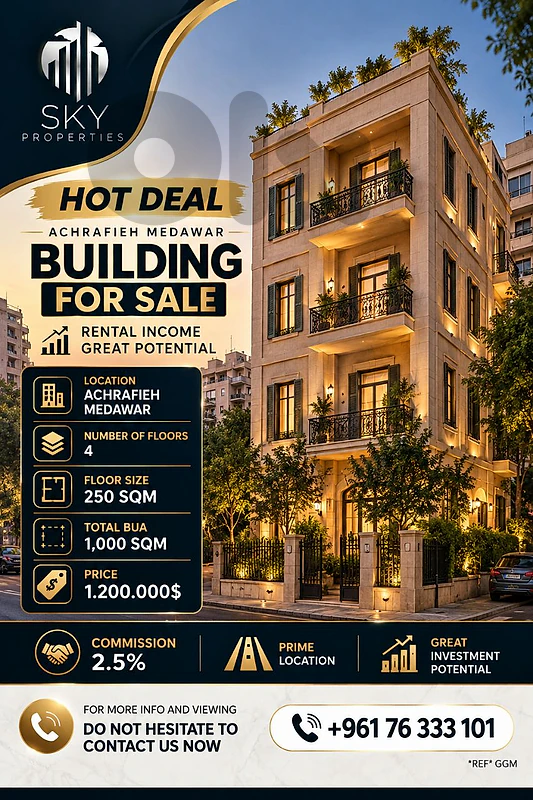 Hot Deal | Achrafieh  Medawar | Building For Sale | Great Potential