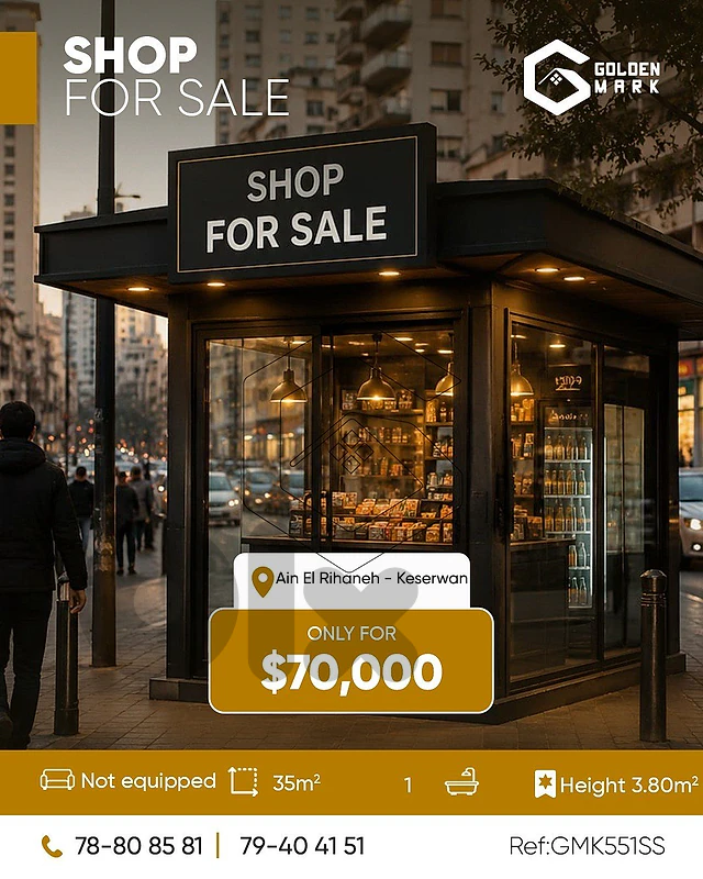 GMK551SS -  Shop For Sale in Ain el Rihaneh -محل للبيع في عين الريحانة