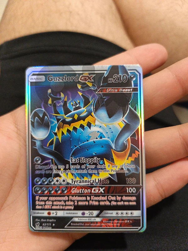 Guzzlord GX Pokemon card