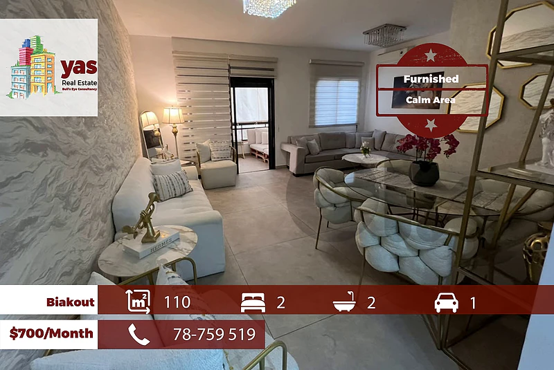 Biakout 110m2 | Furnished | Rent | Calm Street | Prime Location | PED