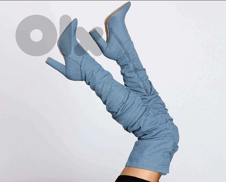 denim boots