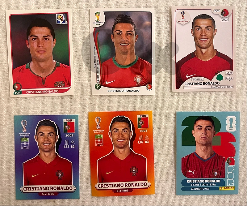 Cristiano Ronaldo World Cup Stickers- Panini