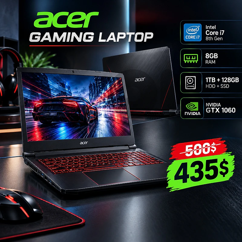 ACER GAMING   i7 8th  GTX1060 1TB+128G SSD