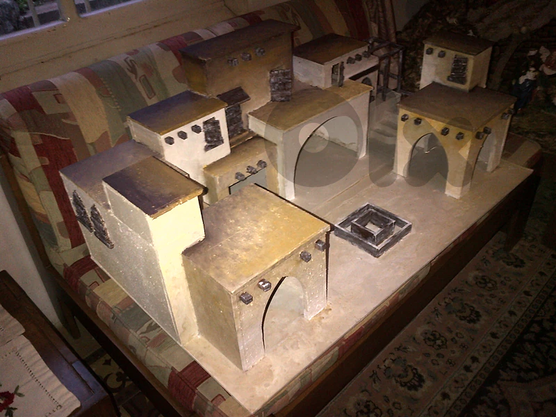Christmas decoration (houses and grotto)