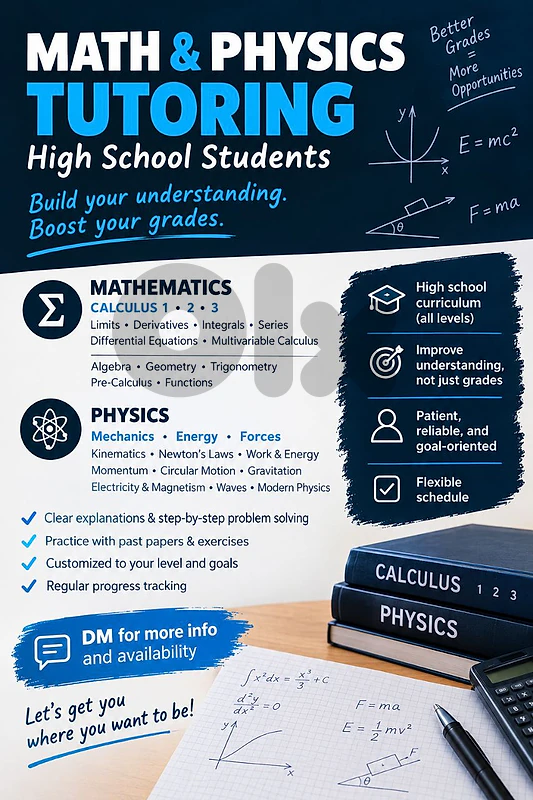 Highschool Math & Physics Tutoring Highschool Math & Physics Tutoring