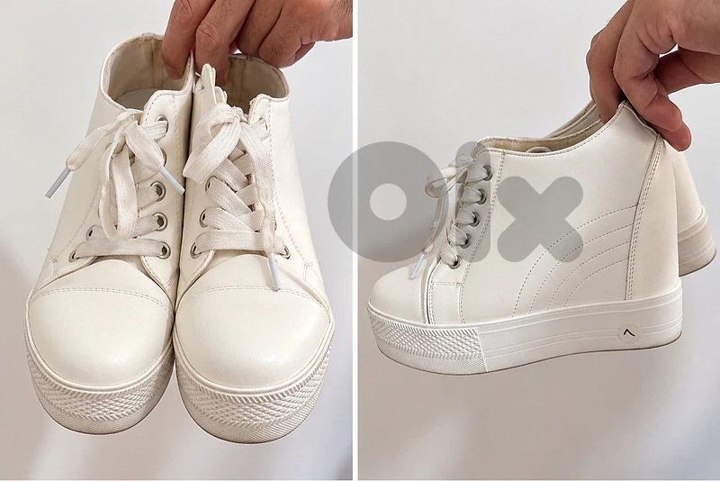 White Platform High-Top Sneakers