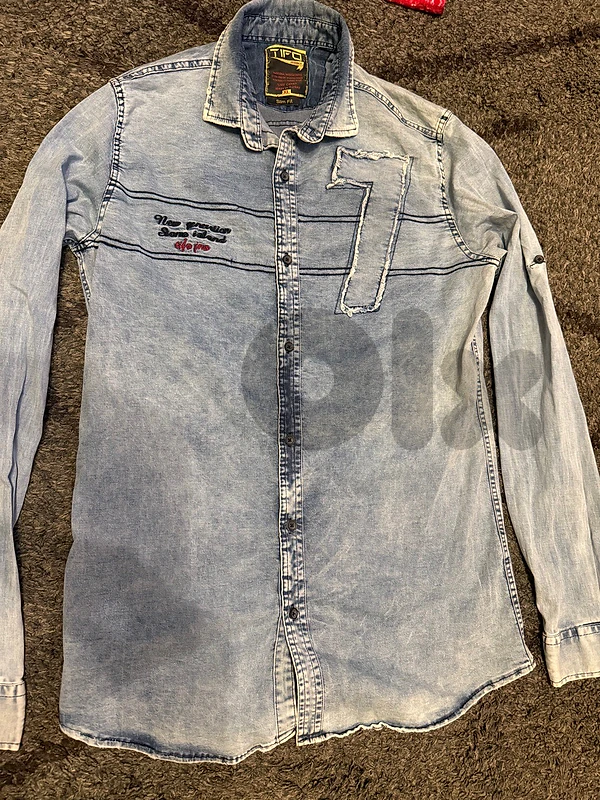 Light blue washed shirt good condition size large