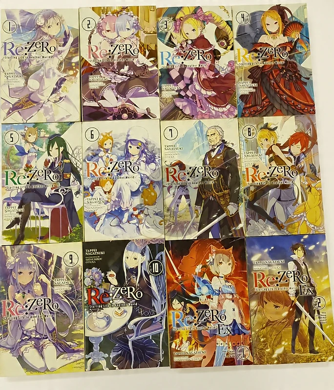 Re:Zero Light Novel Set – Volumes 1–10 + EX 1 & 2