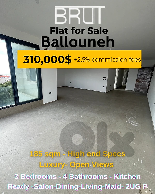 luxurious Apartments - Ballouneh -High end Finishing only 1700$/sqm