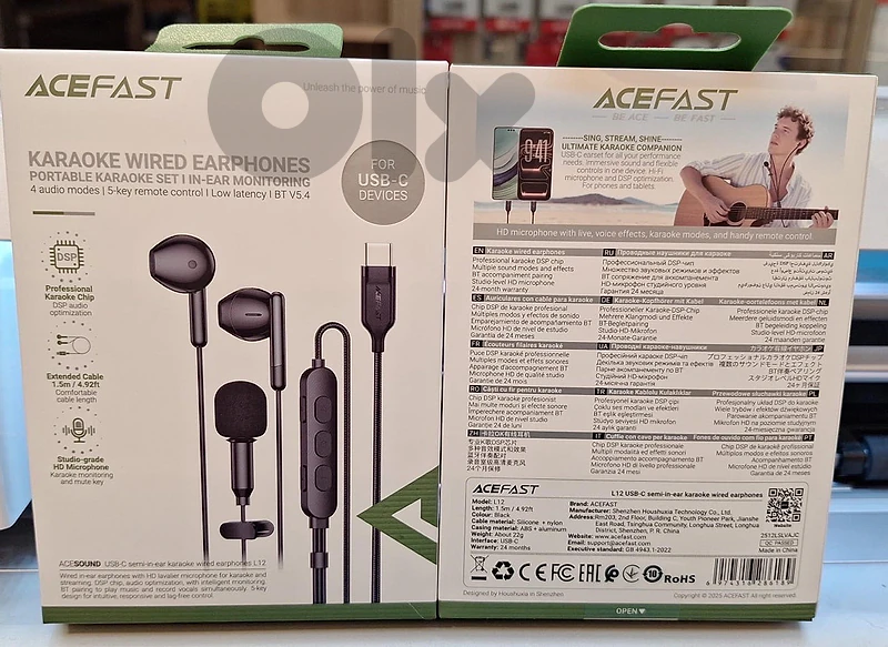 ACEFAST USB-C SEMI-IN-EAR KARAOKE WIRED EARPHONES L12