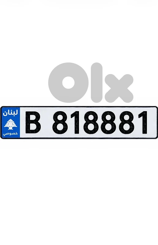 B 818881 Car Plate Number sak jehez byen3amal wikele w 3a2ed be3