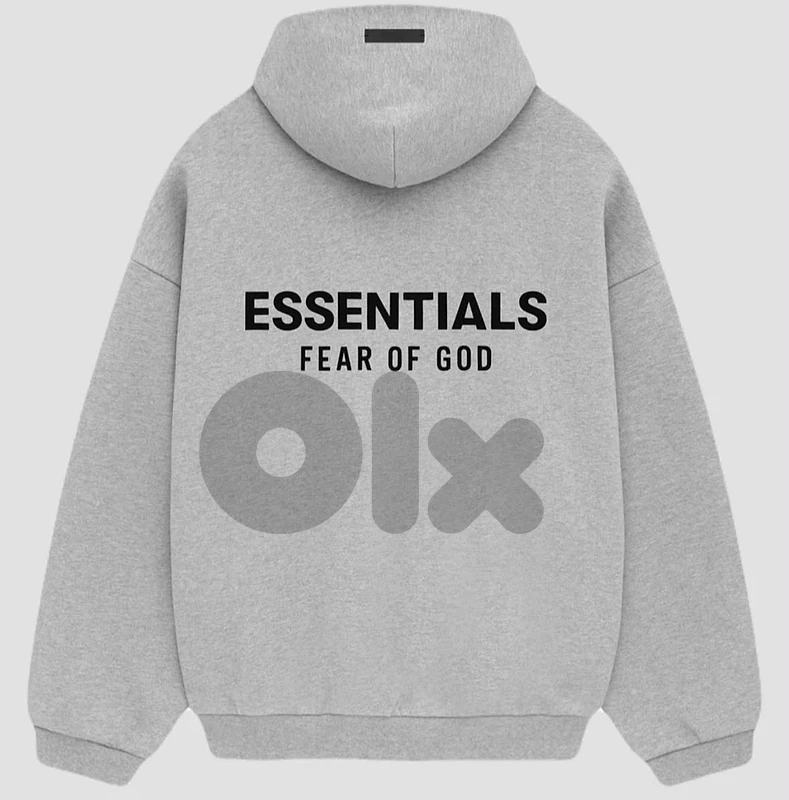Essentials fear of god grey hoodie