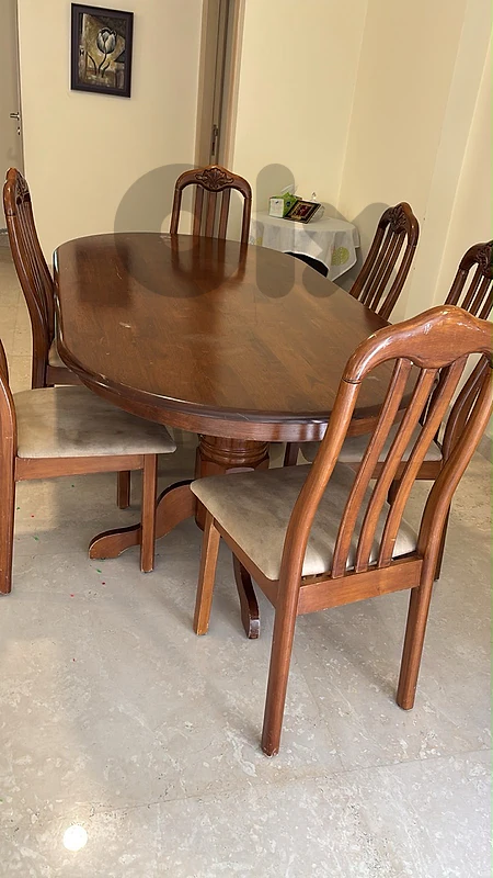used dining room with chairs