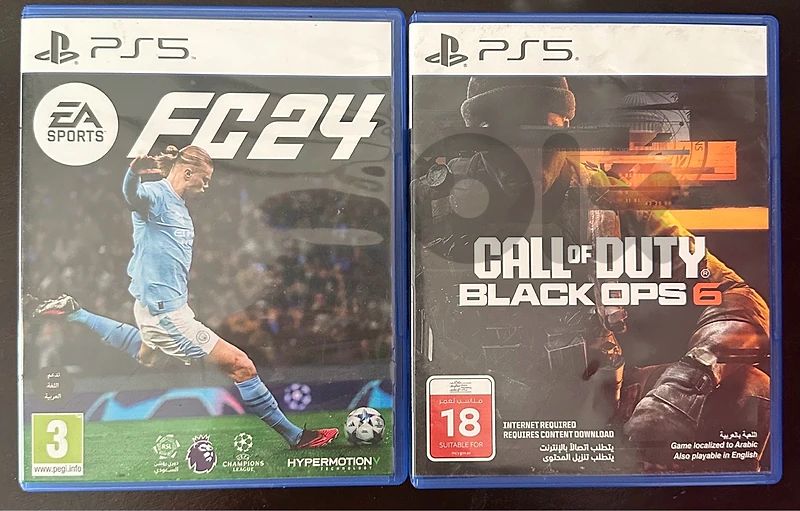 call of duty black ops 6 and fc 24