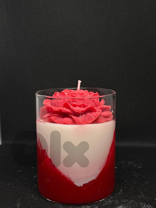 jar flower candle