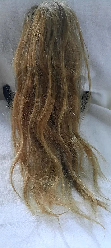 Clips 100% natural original hair, 35 cm tall, blond color. شعر