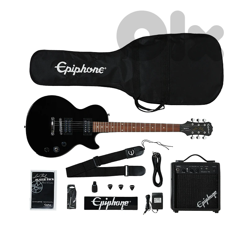 Epiphone Les Paul Electric Guitar Player Pack, Ebony