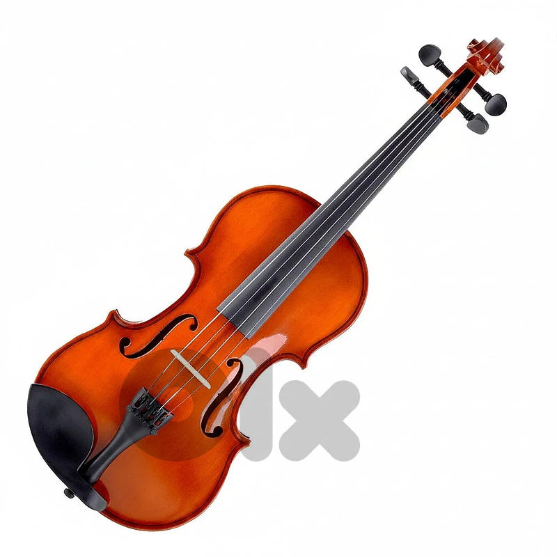Prince Violin PV8149-44 Natural Color with Case and Bow
