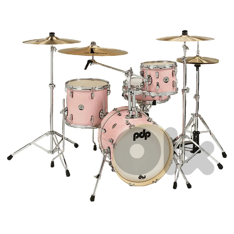 PDP New Yorker 4-Piece Shell Pack 16", Pale Rose Sparkle, Chrome Hardw