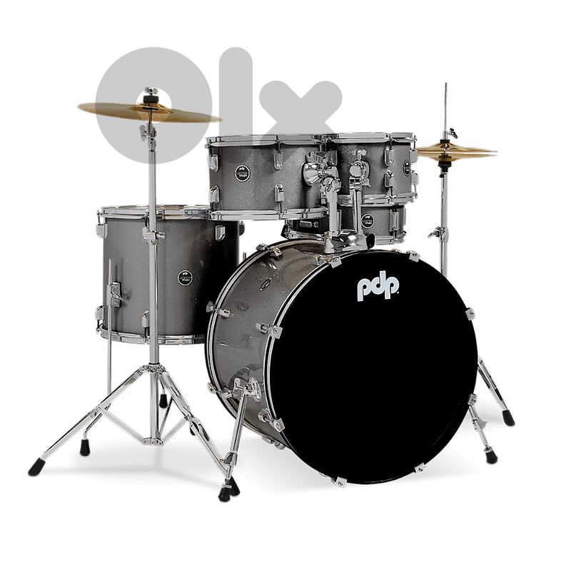 PDP CENTERstage 5-Piece Complete Drum Kit 22", Silver Sparkle (Hardwar