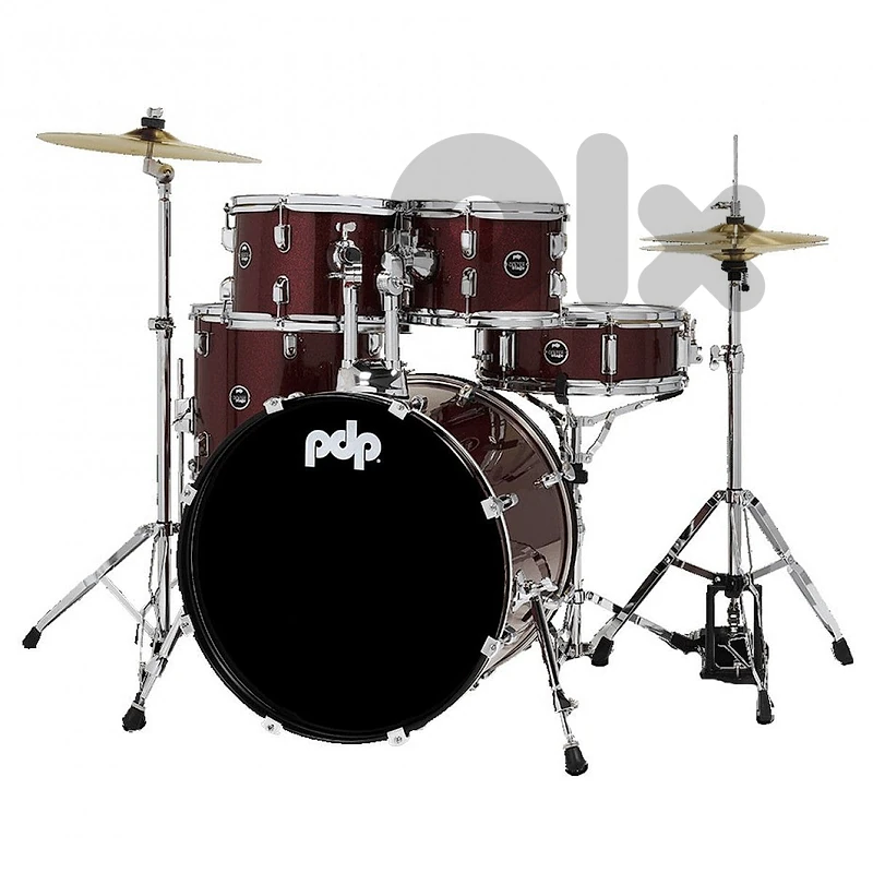 PDP CENTERstage 5-Piece Complete Drum Kit 22", Ruby Red Sparkle (Hardw
