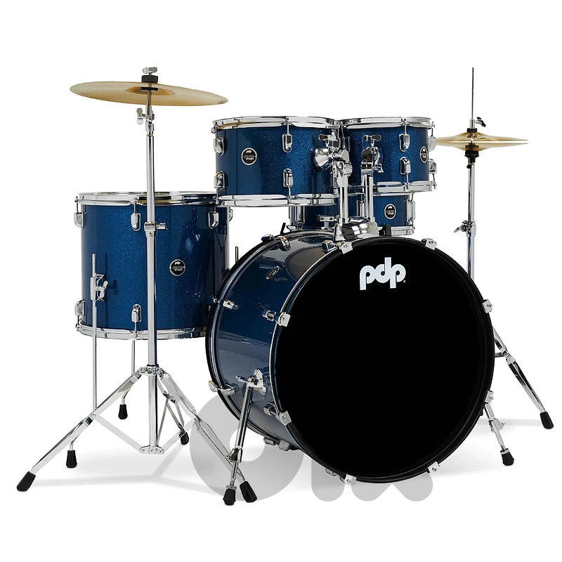 PDP CENTERstage 5-Piece Complete Drum Kit 22", Royal Blue Sparkle (Har