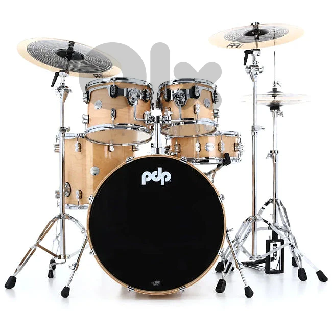 PDP Concept Maple 5-Piece Shell Pack 22", Natural Lacquer, Chrome Hard