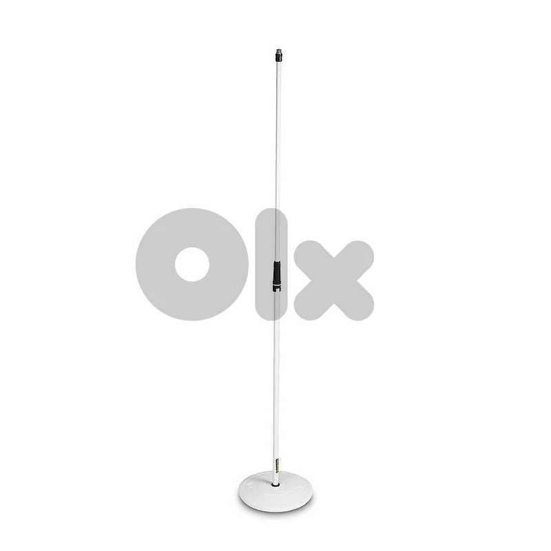 Gravity Microphone Stand with Round Base, White