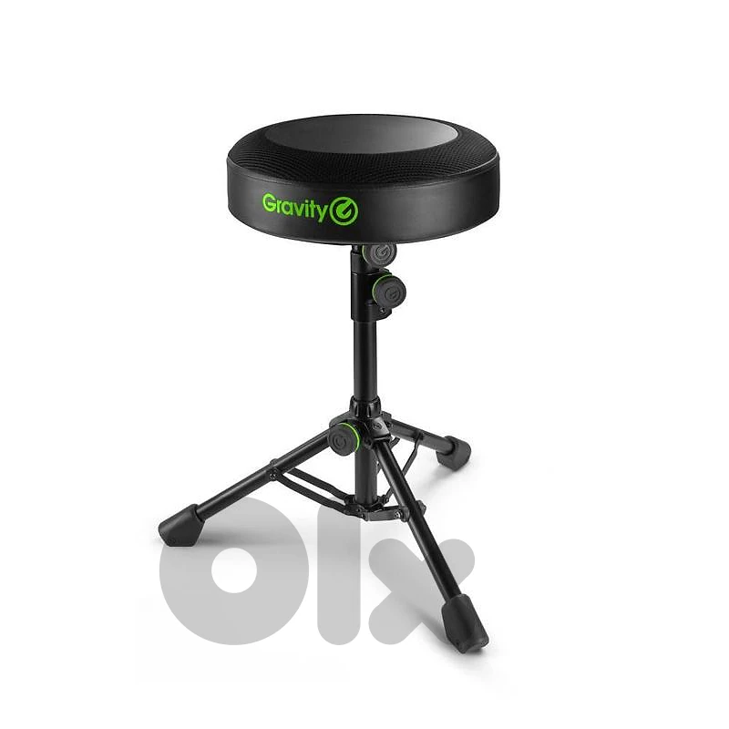 Gravity FD SEAT 1 Round Musicians Stool, Foldable, Adjustable Height