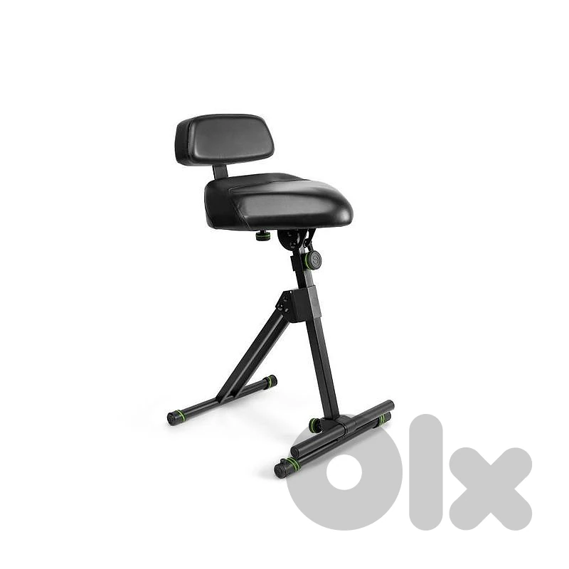 Gravity FM SEAT1 BR Height Adjustable Stool with Foot and Backrest