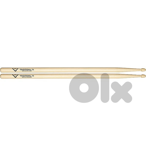 Vater Traditional 7A Nylon Tip Drumsticks – Hickory