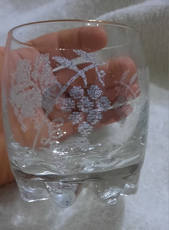 Glass cups 3 pieces 9 cm tall