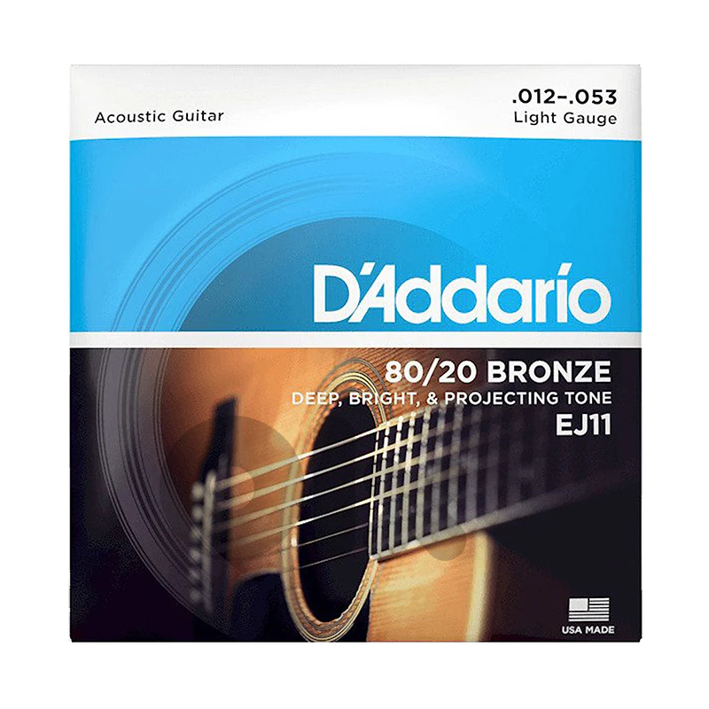 D’Addario EJ11 12-53 Light Acoustic Guitar Strings