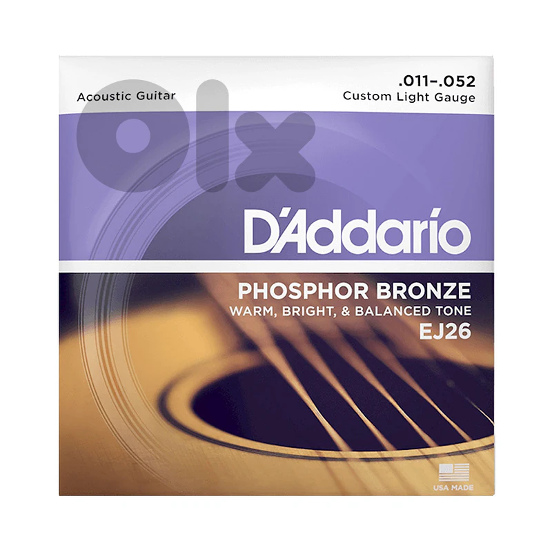 D’addario EJ26 11-52 Light Acoustic Guitar Strings