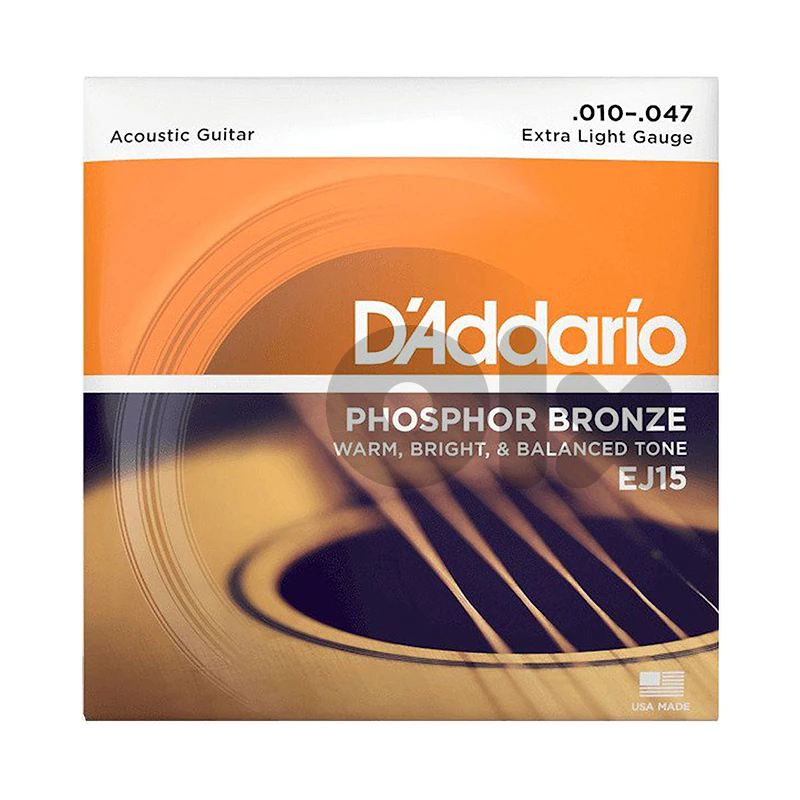 D’Addario EJ15 10-47 Phosphor Bronze Extra Light Acoustic Guitar Strin