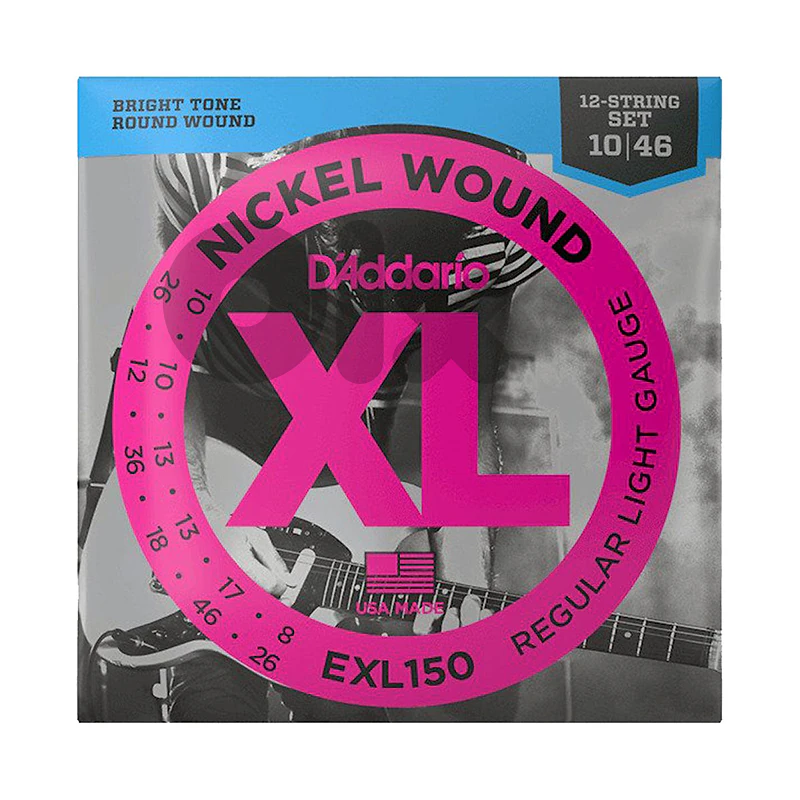 D’addario EXL150 10-46 Regular Light 12-String Electric Guitar Strings